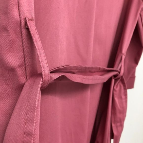 NWT Rinascimento Pink tie waist black buttoned  coat four pockets SP - Picture 12 of 15